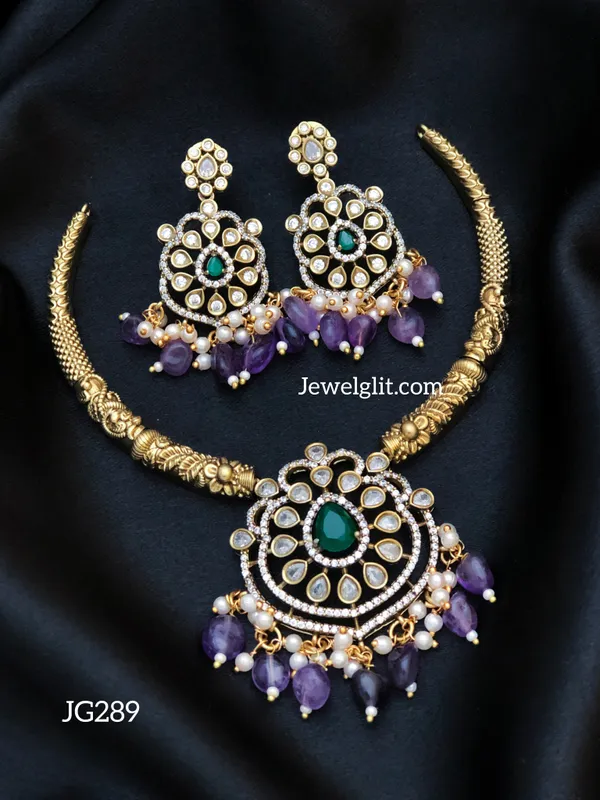 Traditional_AD_Stone_Beads_Necklace_With_Earring.