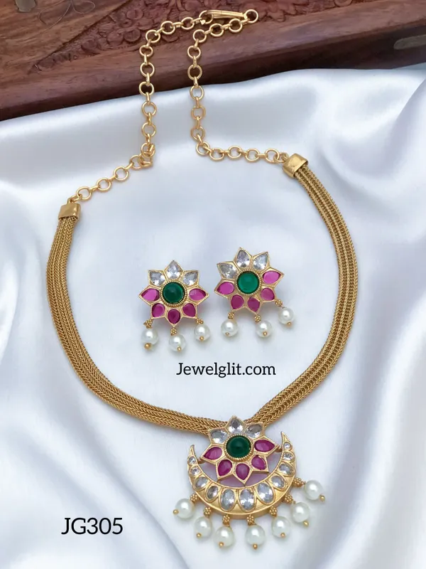 Traditional_AD_Stone_Nila_Necklace_With_Earring