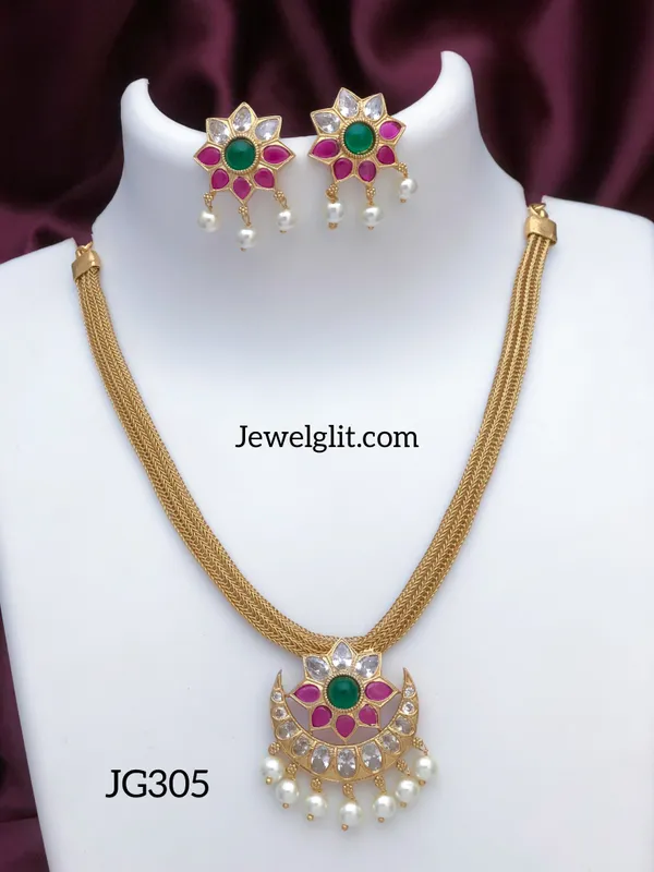 Traditional_AD_Stone_Nila_Necklace_With_Earring