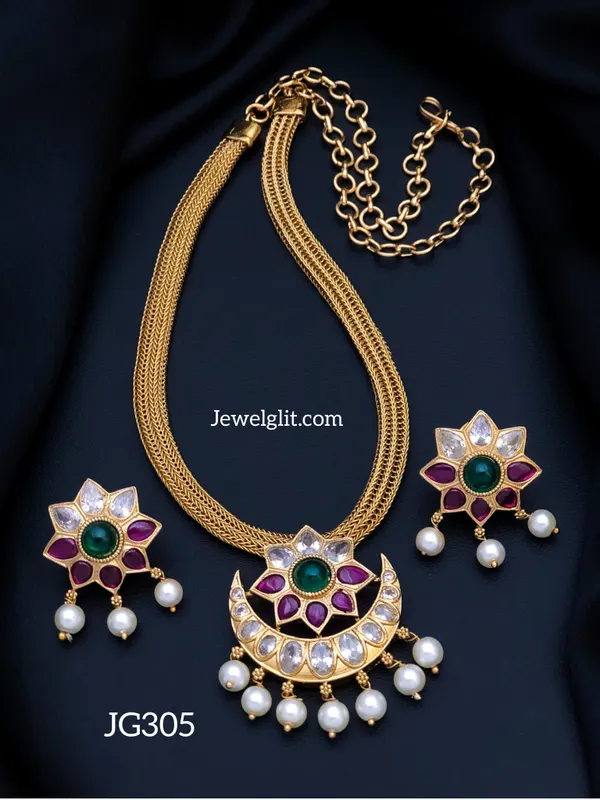 Traditional_AD_Stone_Nila_Necklace_With_Earring