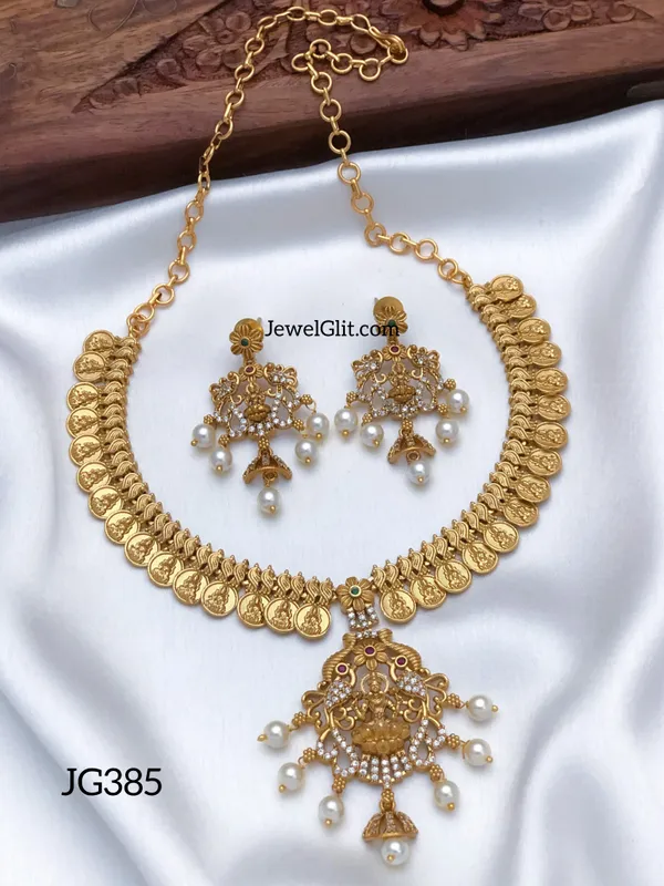 Traditional_AD_Stone_lakshmi_Necklace_With_Earring.