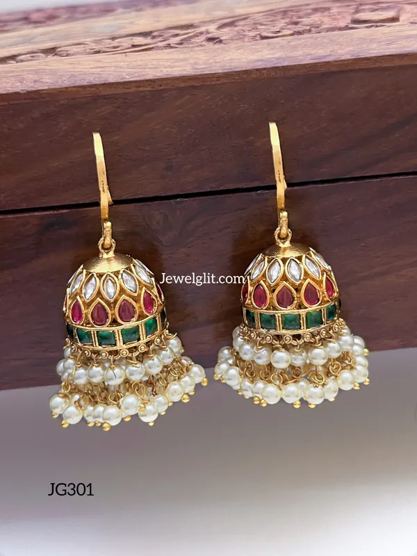 Traditional_Ad_Stone_Pearl_Jhumka
