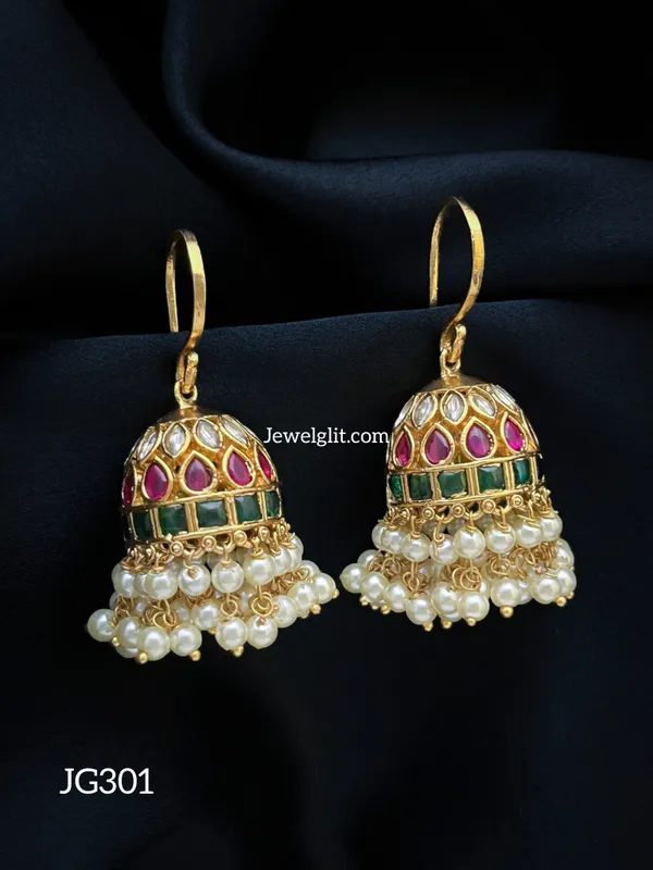 Traditional_Ad_Stone_Pearl_Jhumka