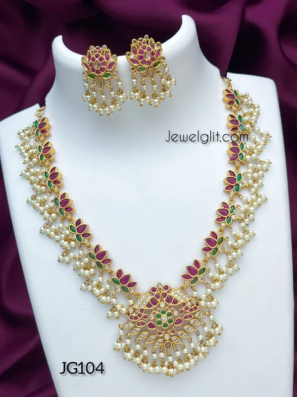 Traditional_Kemp_Stone_Pearl_Necklace_With_Earring