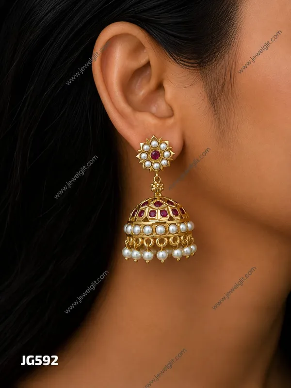 Premium_Ruby_&_Pearl_Traditional_Jhumka_Earrings