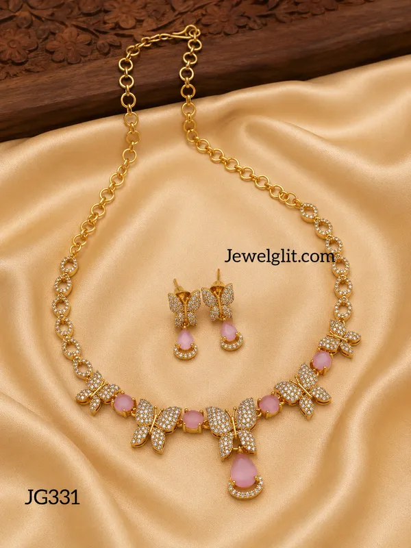 Sparkling_AD_Stone_ButterFly_Necklace_With_Earring.