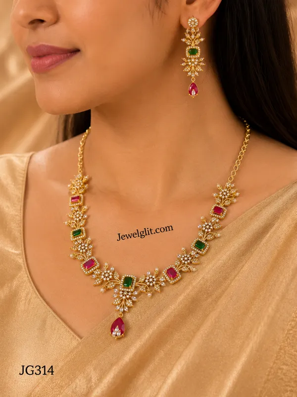 Sparkling_AD_Stone_Necklace_With_Earring.