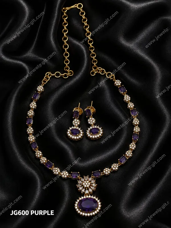 Antique_Gold-Tone_Purple_Stone_Heritage_Jewelry_Set