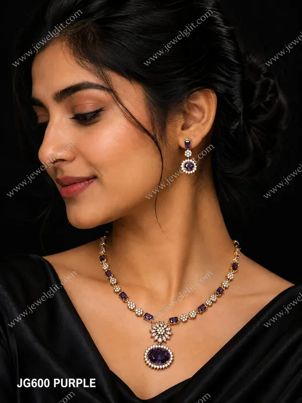 Antique_Gold-Tone_Purple_Stone_Heritage_Jewelry_Set