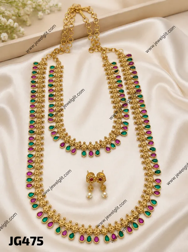 ELITE_MATTE_FINISH_AD_STONE_LONG_AND_SHORT_HARAM_WITH_EARRING