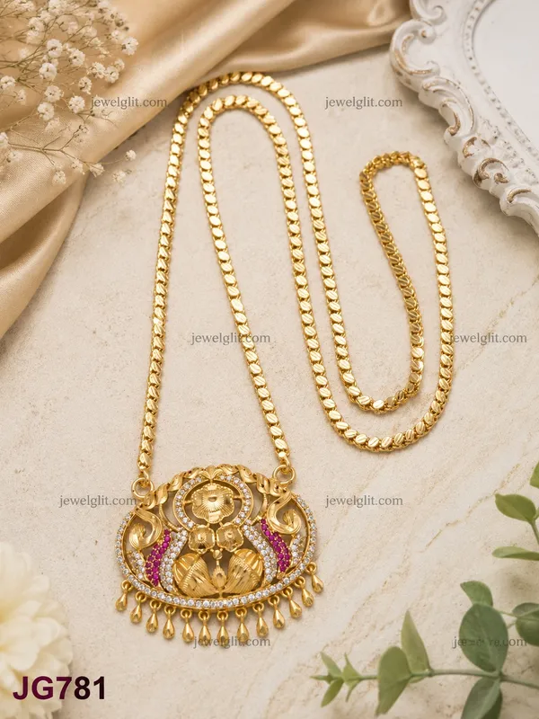 TRADITIONAL_TEMPLE_DESIGN_GOLD-PLATED_SANGU_PENDANT_LONG_CHAIN_NECKLACE_FOR_WOMEN_&_GIRLS