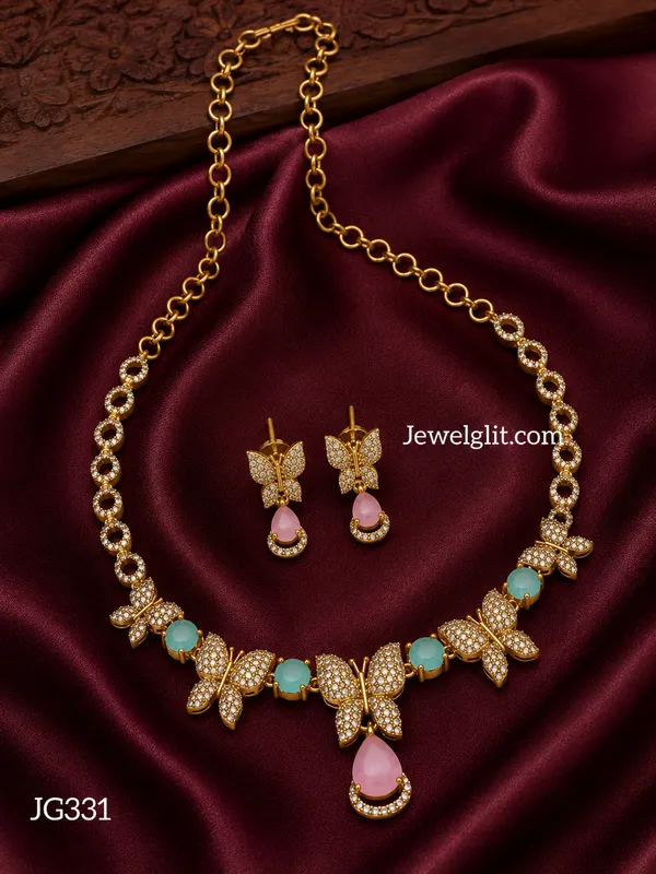 Sparkling_AD_Stone_ButterFly_Necklace_With_Earring.