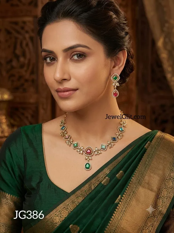 Imitation_AD_Stone_Necklace_With_Earring