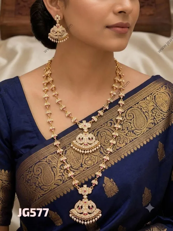 DIVINE_PANCHALOHAM_STONE_ATTIGAI_SET_WITH_EARRINGS