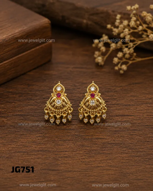Elegant_Gold-Plated_CZ_&_Ruby_Stone_Traditional_Earrings
