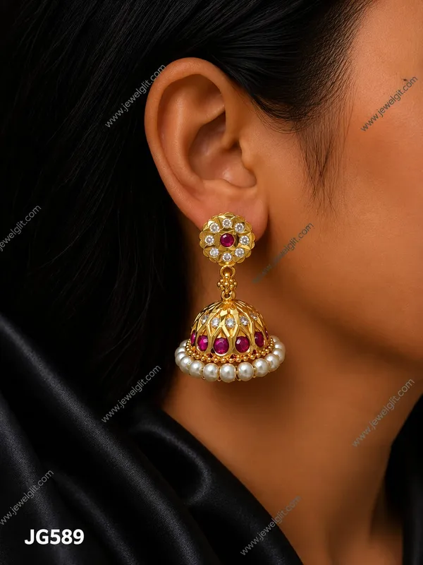 Royal_Ruby_Pearl_Dome_Jhumka