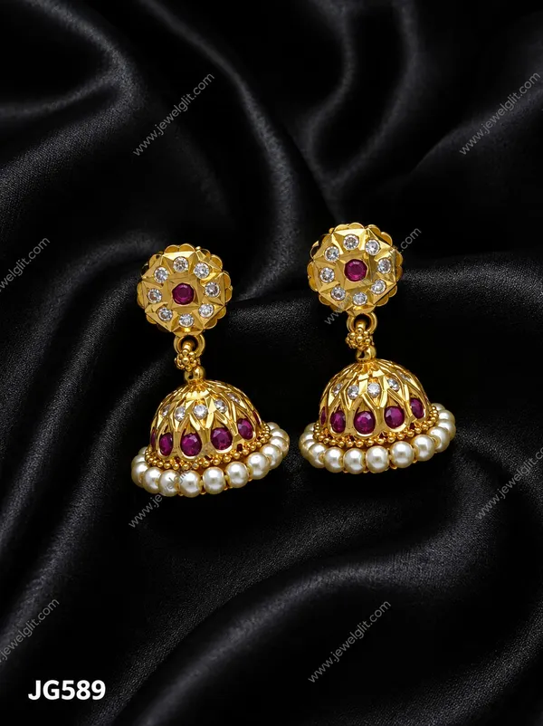 Royal_Ruby_Pearl_Dome_Jhumka