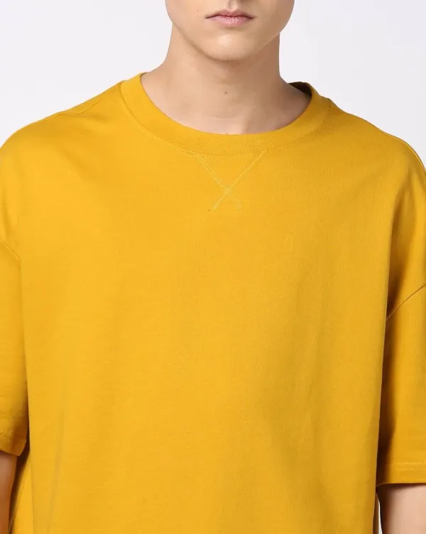 Urban_Legends_Men's_Stylish_Dropped_Shoulder_220_GSM_Oversized_Plain_Tee