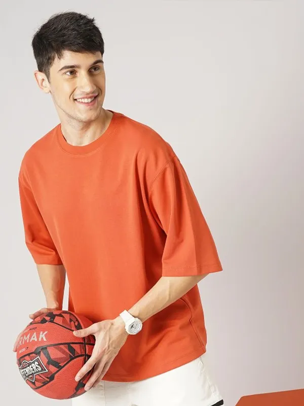 Urban_Legends_Men's_Stylish_Dropped_Shoulder_220_GSM_Oversized_Plain_Tee