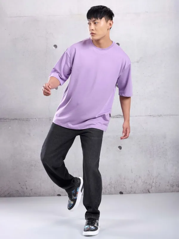 Urban_Legends_Men's_Stylish_Dropped_Shoulder_220_GSM_Oversized_Plain_Tee