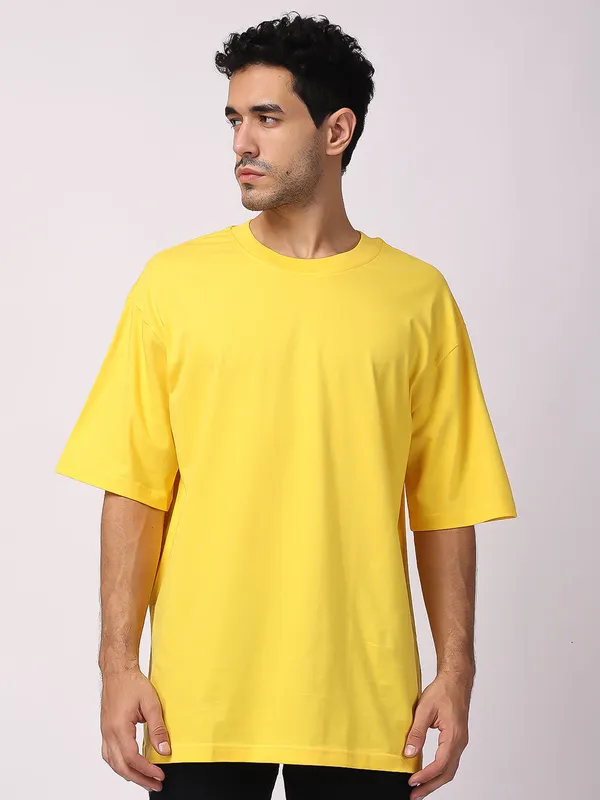 Urban_Legends_Men's_Stylish_Dropped_Shoulder_220_GSM_Oversized_Plain_Tee