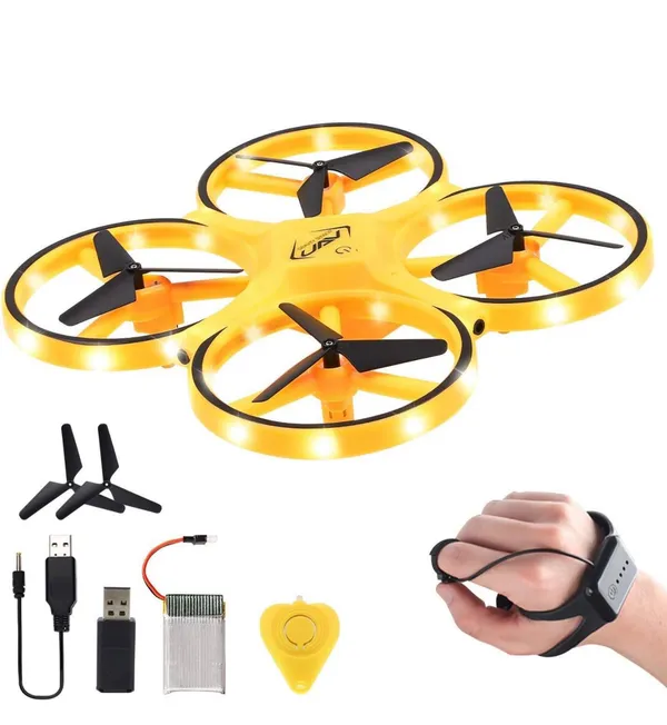 Yellow_&_White_Mini_Sensor_Drone_With_Flying_Distance_About_160_Meters