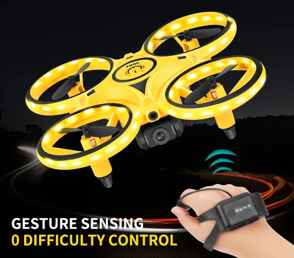 Yellow_&_White_Mini_Sensor_Drone_With_Flying_Distance_About_160_Meters