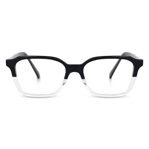 Acetate_Frame_I_Black_&_Clear_Color_Spectacles_I_Spring_Temples_I_Men_&_Women_I_Large_Size_U003BT