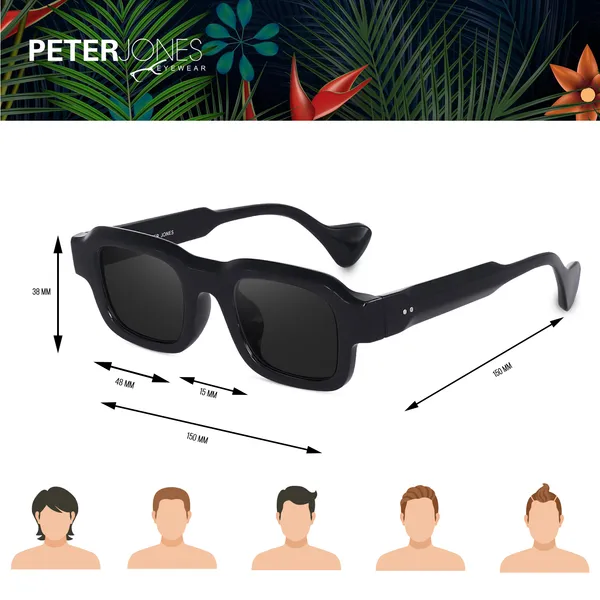 Black_Unisex_Broad_Frame_Square_UV/UB_Protected_Sunglasses_(3809B)