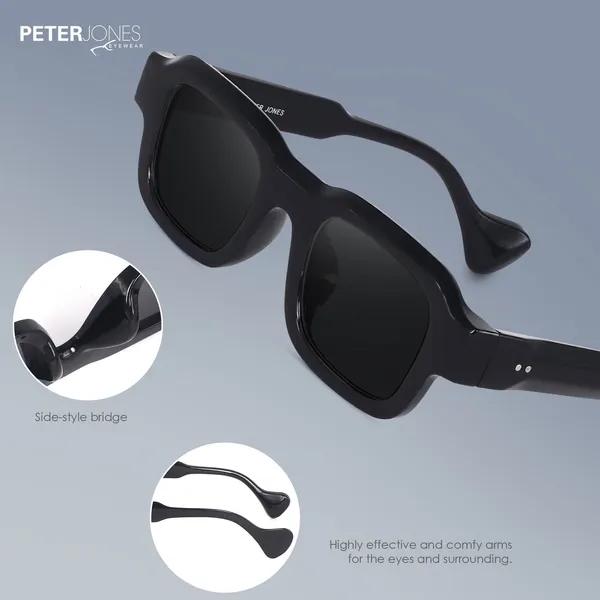 Black_Unisex_Broad_Frame_Square_UV/UB_Protected_Sunglasses_(3809B)