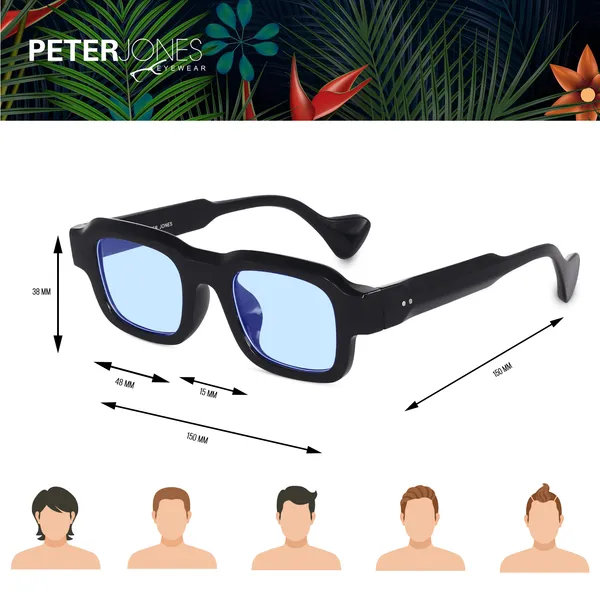 Blue_Unisex_Broad_Frame_Square_UV/UB_Protected_Sunglasses_(3809BL)