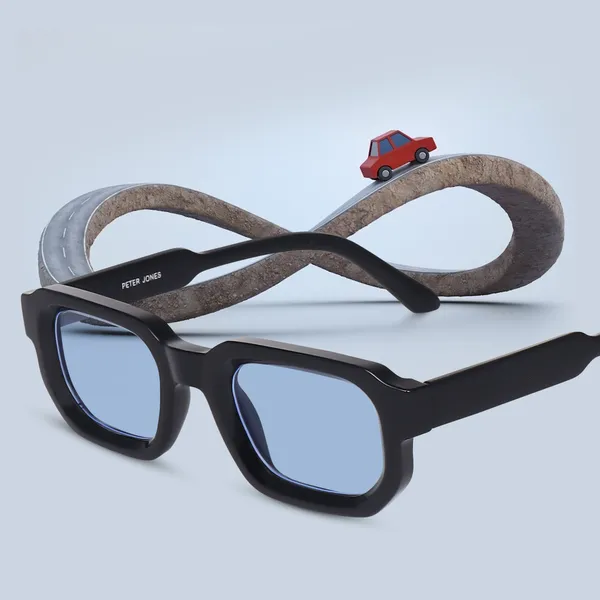 Blue_Unisex_Broad_Frame_Square_UV/UB_Protected_Sunglasses_(3887TB)