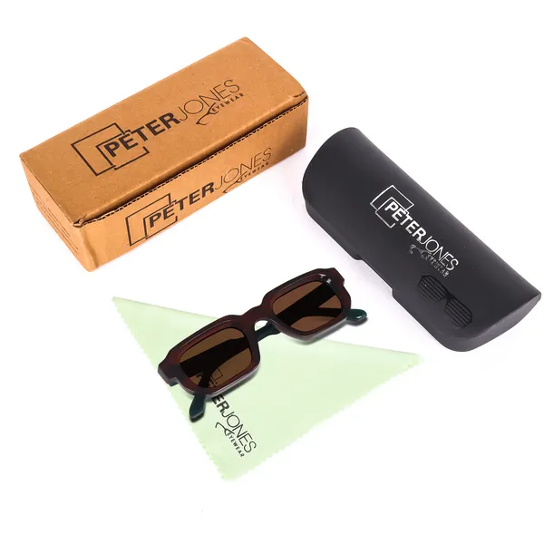 Brown_Unisex_Broad_Frame_Square_UV/UB_Protected_Sunglasses_(3809BW)