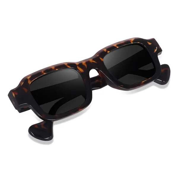 Demi_Brown_Unisex_Broad_Frame_Square_UV/UB_Protected_Sunglasses_(3809DA)