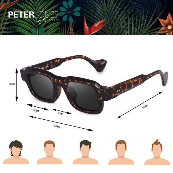 Demi_Brown_Unisex_Broad_Frame_Square_UV/UB_Protected_Sunglasses_(3809DA)
