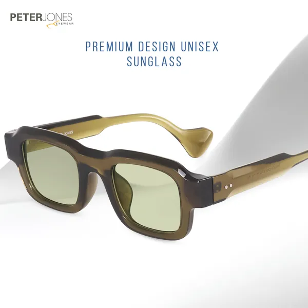 Green_Unisex_Broad_Frame_Square_UV/UB_Protected_Sunglasses_(3809GR)