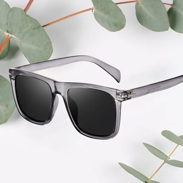 Grey_Transparent_Large_Square_UV/UB_Protected_Unisex_Sunglasses_(53032GT)