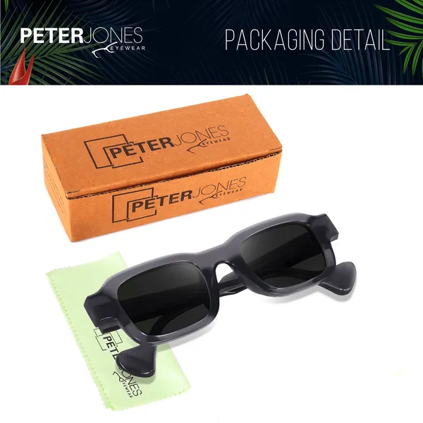 Grey_Unisex_Broad_Frame_Square_UV/UB_Protected_Sunglasses_(3809GT)
