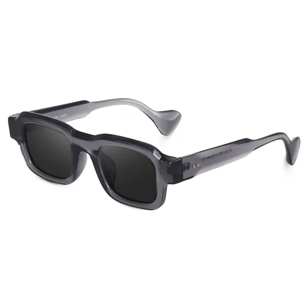 Grey_Unisex_Broad_Frame_Square_UV/UB_Protected_Sunglasses_(3809GT)