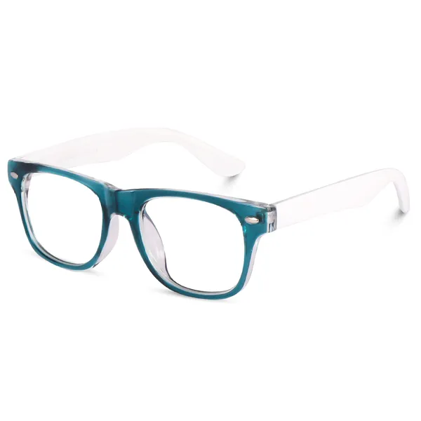 Kids_Optical_Eyeglasses_for_Boys_and_Girls_|_Full_Rim_Square_|_Age_6__-_12_years_|_Green_and_White