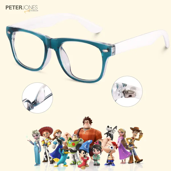 Kids_Optical_Eyeglasses_for_Boys_and_Girls_|_Full_Rim_Square_|_Age_6__-_12_years_|_Green_and_White