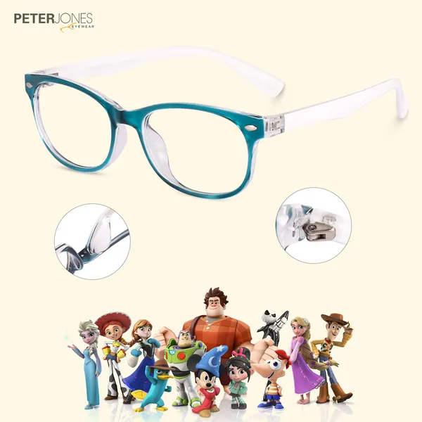 Kids_Optical_Eyeglasses_for_Boys_and_Girls_|_Full_Rim_Square_|_Age_6__-_12_years_|_Green_and_White