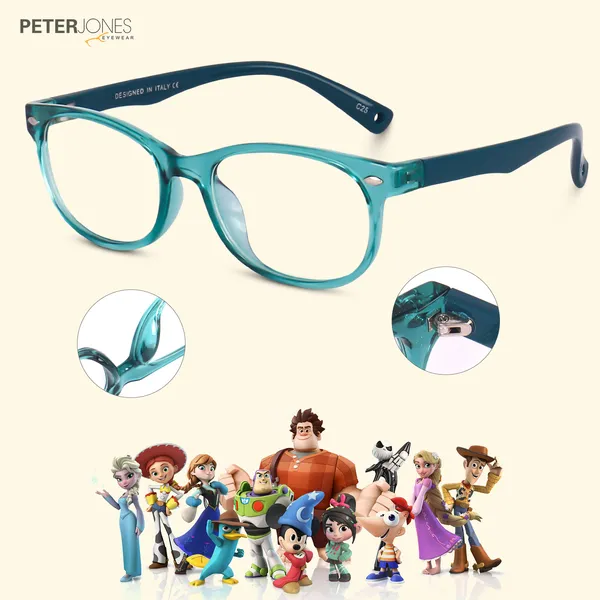 Kids_Optical_Eyeglasses_for_Boys_and_Girls_|_Full_Rim_Square_|_Age_6__-_12_years_|_Green_and_White