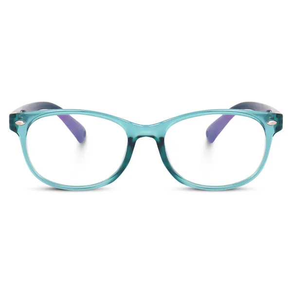 Kids_Optical_Eyeglasses_for_Boys_and_Girls_|_Full_Rim_Square_|_Age_6__-_12_years_|_Green_and_White