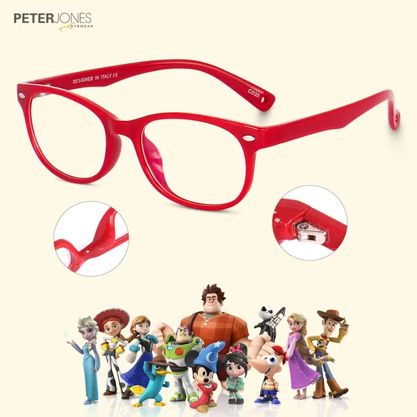 Kids_Optical_Eyeglasses_for_Boys_and_Girls_|_Full_Rim_Square_|_Age_6__-_12_years_|_RED_|_3313D