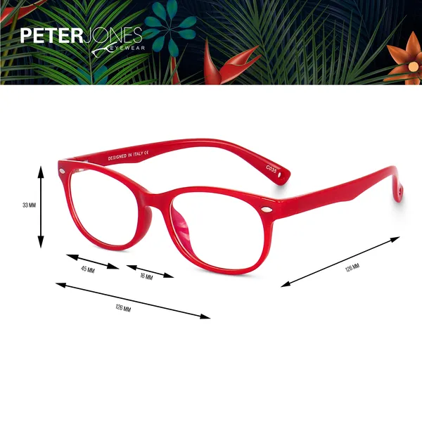 Kids_Optical_Eyeglasses_for_Boys_and_Girls_|_Full_Rim_Square_|_Age_6__-_12_years_|_RED_|_3313D