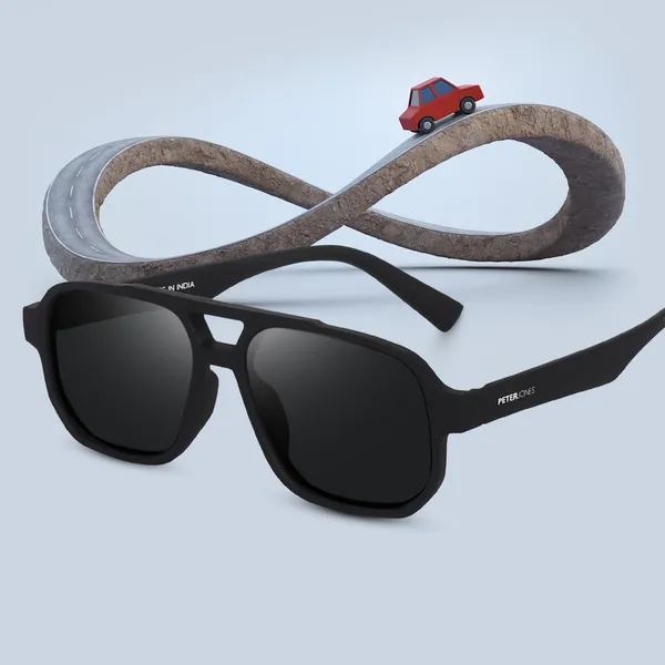 Peter_Jones_Black_Matte_Finished_Polarized_Sunglasses_with_Complete_UV_Protection_HD_Vision_and_Spring_Hinges_(PO740B)