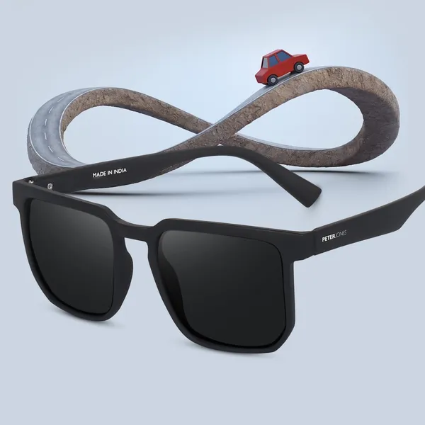 Peter_Jones_Black_Matte_Finished_Polarized_Sunglasses_with_Complete_UV_Protection_HD_Vision_and_Spring_Hinges_(PO750B)