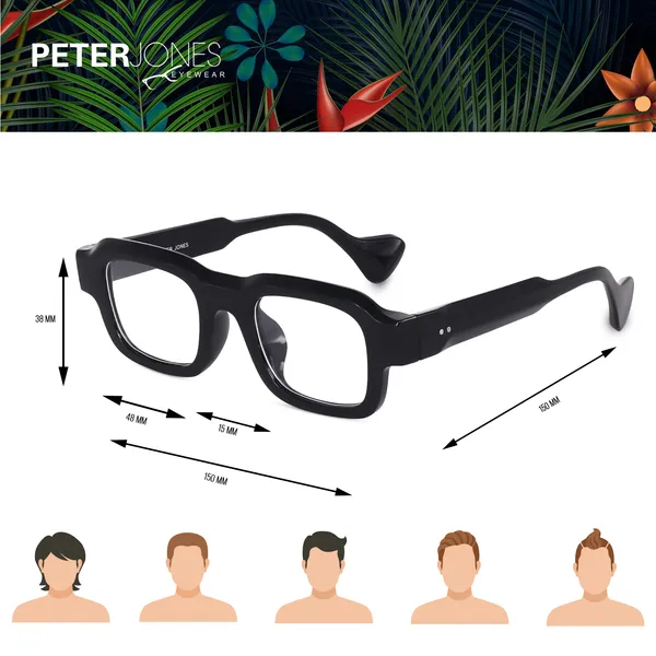 Peter_Jones_Black_Square_Unisex_Blue_Light_Blocking_Computer/Gaming_Glasses_(3809FB)