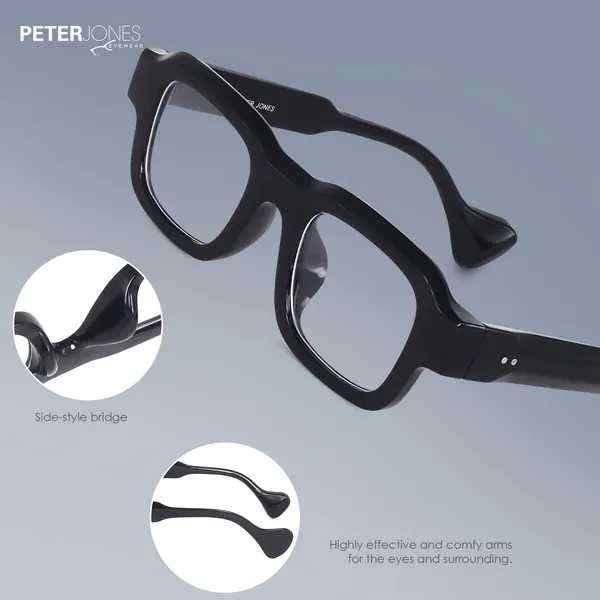 Peter_Jones_Black_Square_Unisex_Blue_Light_Blocking_Computer/Gaming_Glasses_(3809FB)